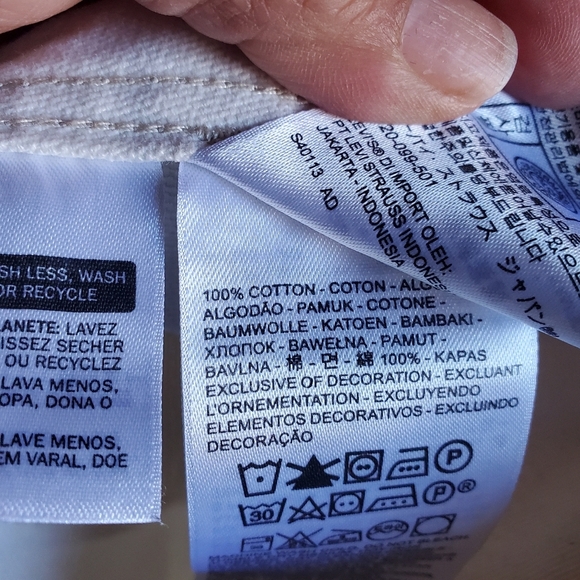 Levi's Premium Chore Utility Pants A10380001 White Men's Size 31X32 Straight - Picture 8 of 12